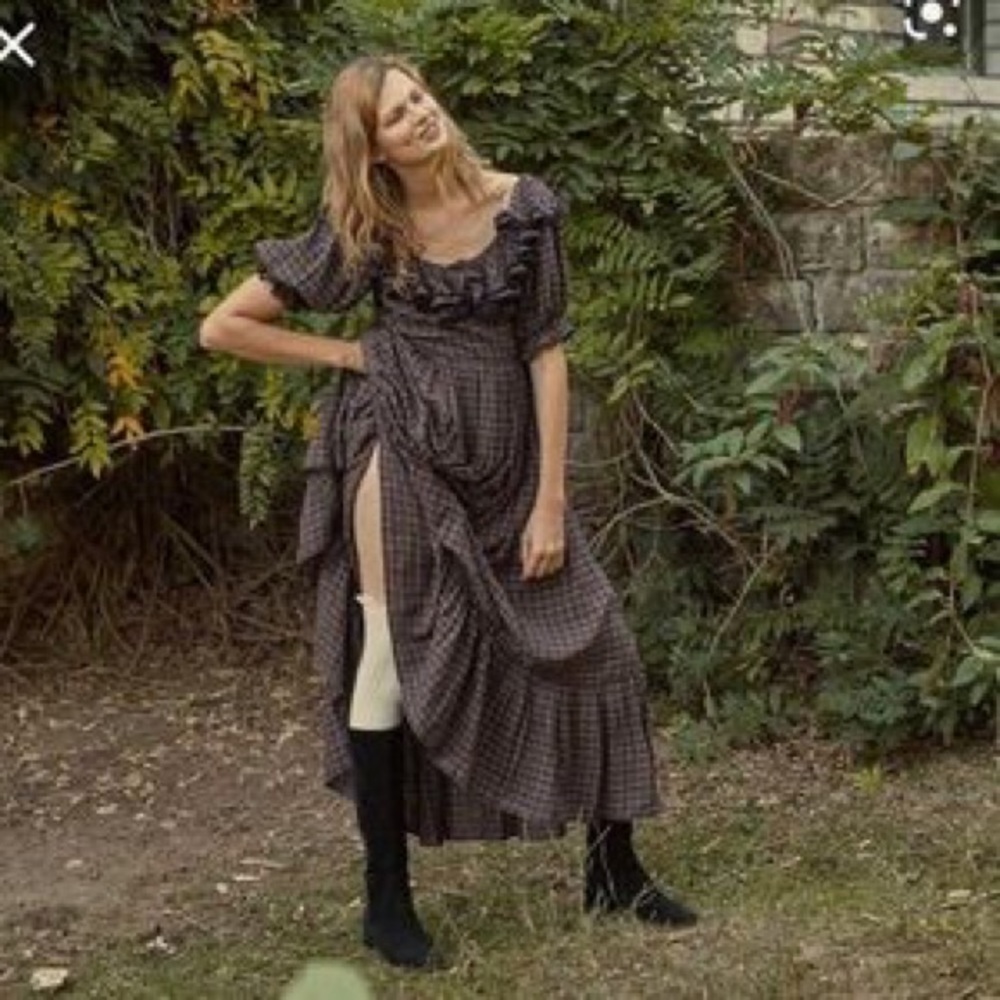 Doen Lera Dress in Midnight St. Germain Plaid